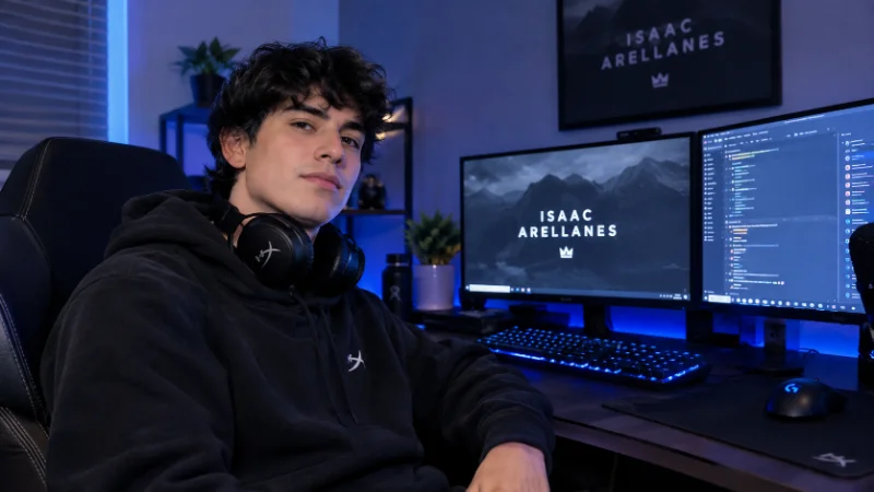 Isaac Arellanes gaming and streaming setup